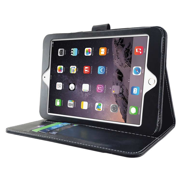 Detachable Wallet Leather Stand Flip Case for iPad 9.7-inch (2017) - Black-5