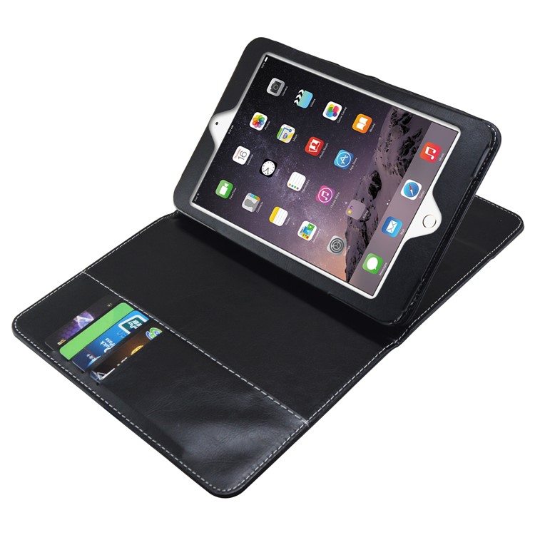 Detachable Wallet Leather Stand Flip Case for iPad 9.7-inch (2017) - Black-8