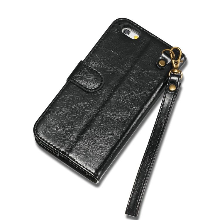 DG.MING Detachable 2-in-1 Magnetic TPU + Genuine Leather Case for iPhone 6s Plus / 6 Plus - Black-10