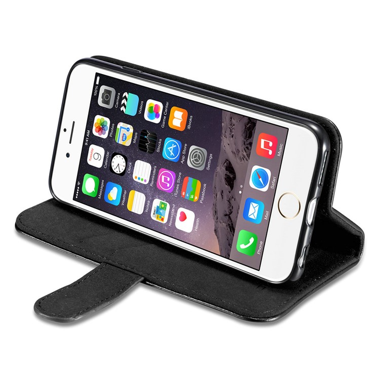 DG.MING Detachable 2-in-1 Magnetic TPU + Genuine Leather Case for iPhone 6s Plus / 6 Plus - Black-8