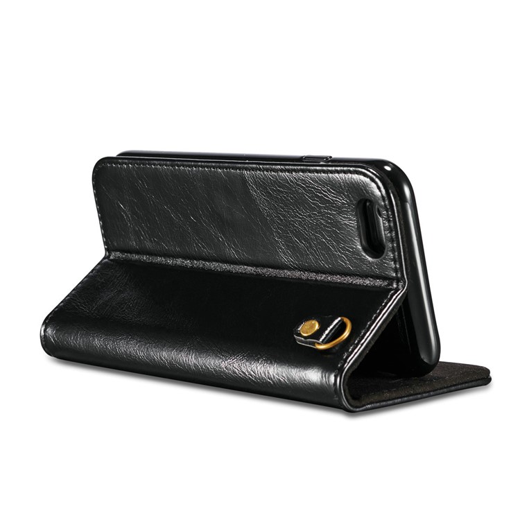 DG.MING Detachable 2-in-1 Magnetic TPU + Genuine Leather Case for iPhone 6s Plus / 6 Plus - Black-9