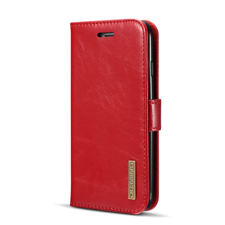 DG.MING Detachable 2-in-1 Magnetic TPU + Genuine Leather Cover for iPhone 6s Plus / 6 Plus - Red-3