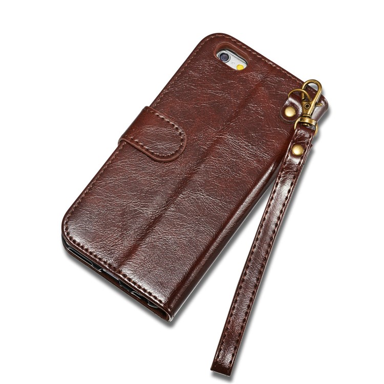 DG.MING Detachable 2-in-1 Inner TPU + Genuine Leather Stand Case for iPhone 6s Plus / 6 Plus - Coffee-10