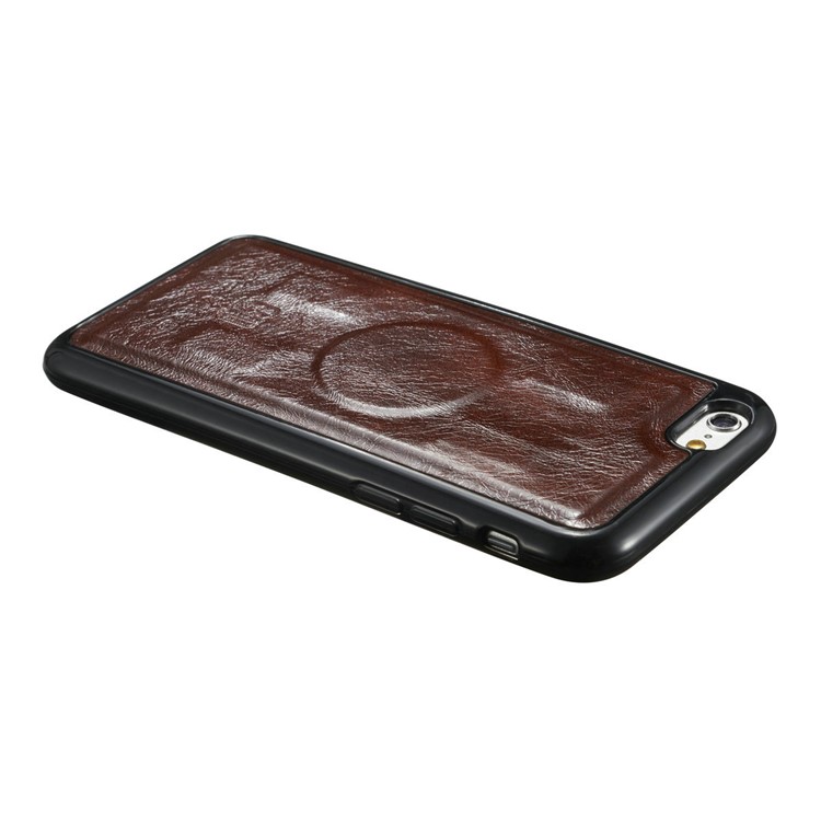 DG.MING Detachable 2-in-1 Inner TPU + Genuine Leather Stand Case for iPhone 6s Plus / 6 Plus - Coffee-16