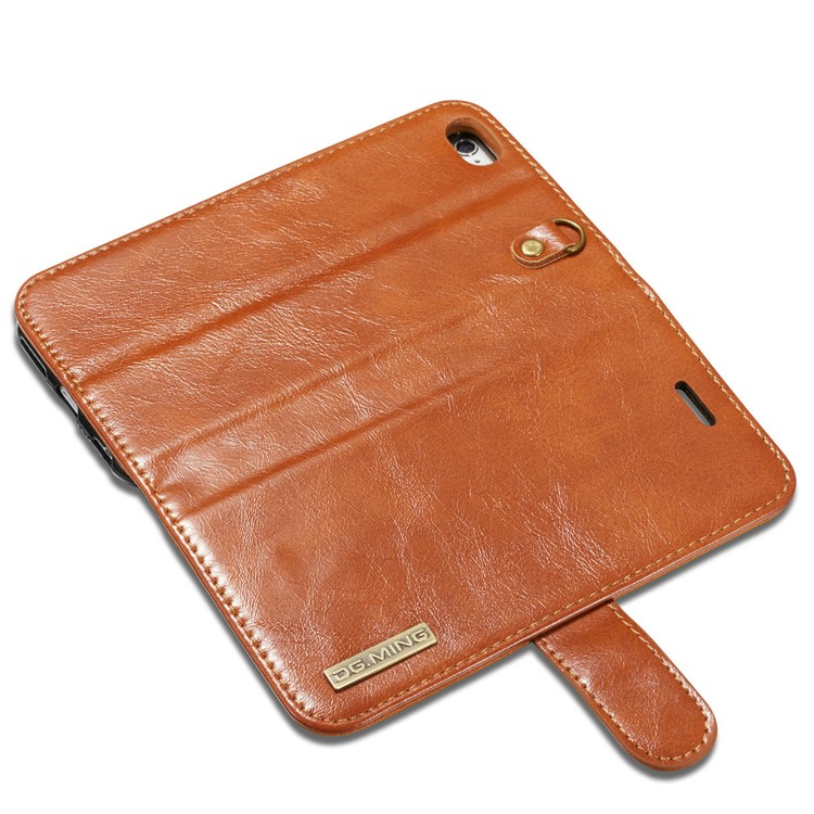 DG.MING Detachable 2-in-1 Genuine Leather Mobile Phone Case for iPhone 6s Plus / 6 Plus - Brown-12
