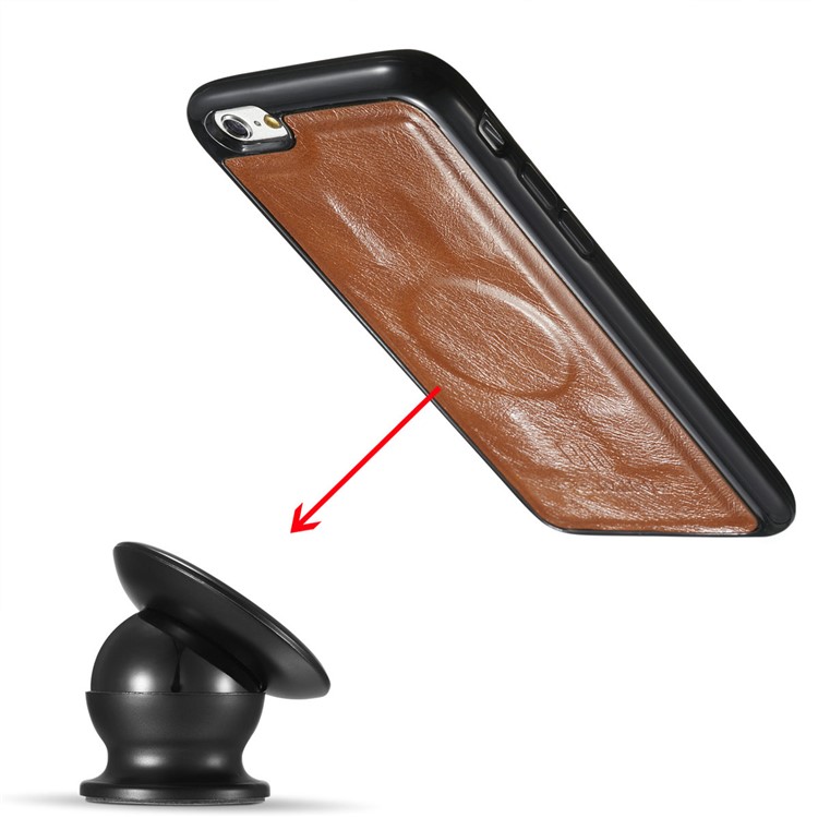 DG.MING Detachable 2-in-1 Genuine Leather Mobile Phone Case for iPhone 6s Plus / 6 Plus - Brown-17