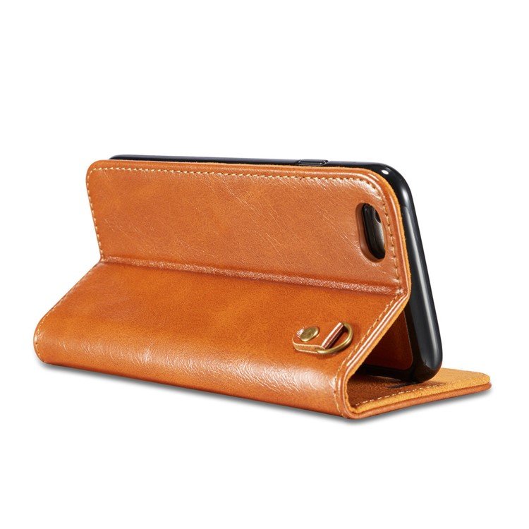 DG.MING Detachable 2-in-1 Genuine Leather Mobile Phone Case for iPhone 6s Plus / 6 Plus - Brown-9