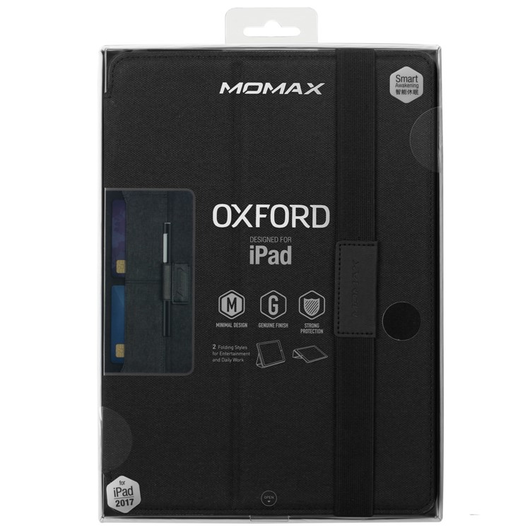 MOMAX Oxford Case Smart Tablet Cover Stand for iPad 9.7 (2018) / 9.7 (2017) - Black-13