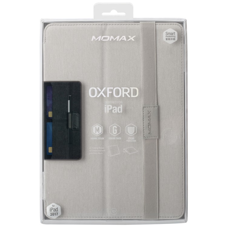 Supporto MOMAX Smart Oxford per la copertura di caso per iPad 9,7 pollici (2017) - Bianco-13