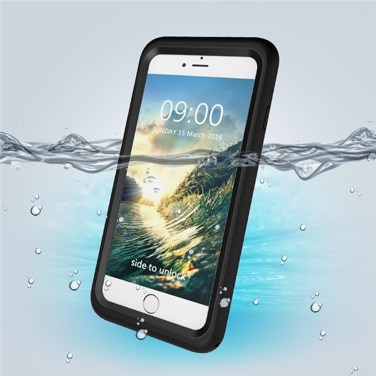 3-Meter Underwater Waterproof PC+TPU Cover for iPhone 7 with Responsive Buttons - Black-1