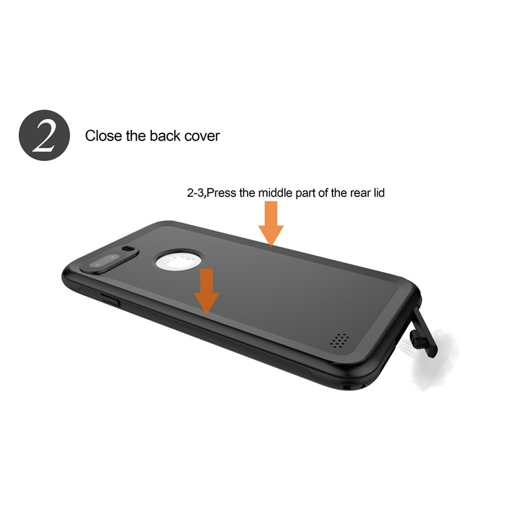 3-Meter Underwater Waterproof PC+TPU Cover for iPhone 7 with Responsive Buttons - Black-6