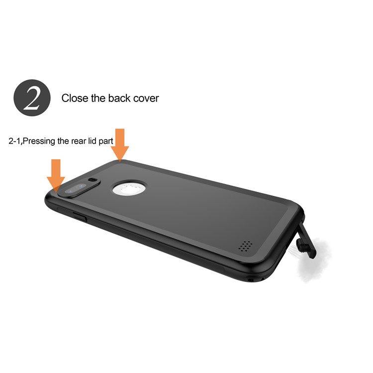 3-Meter Underwater Waterproof PC+TPU Cover for iPhone 7 with Responsive Buttons - Black-9