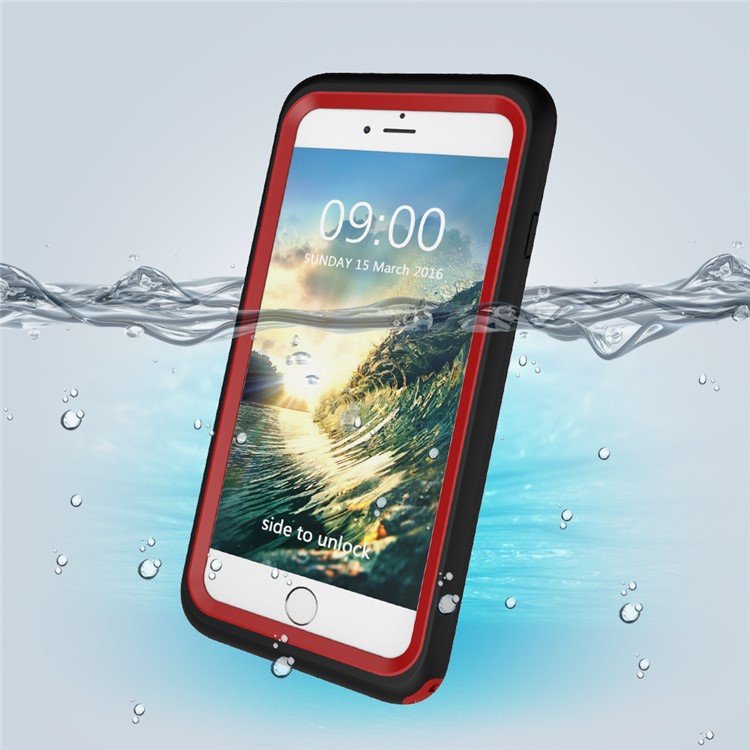 3-Meter Underwater Waterproof PC+TPU Phone Case for iPhone 7 with Responsive Buttons - Red-1