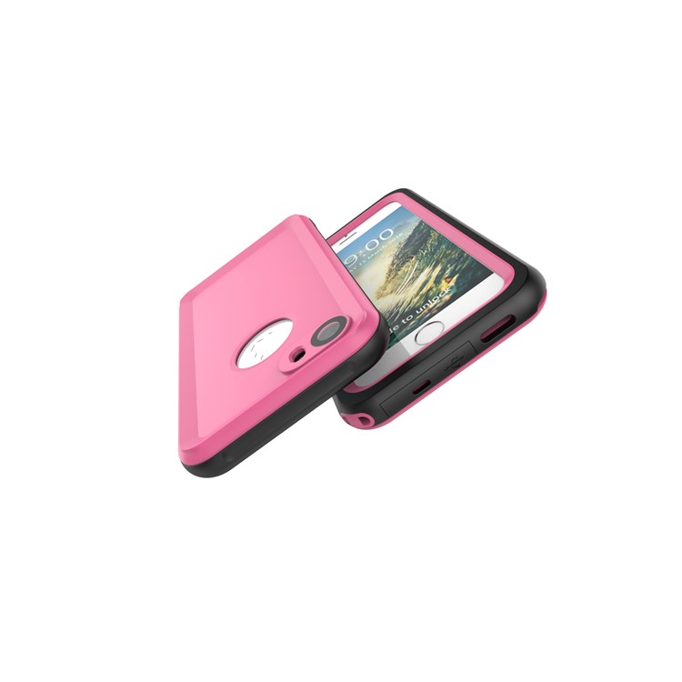 3-Meter Underwater Waterproof PC+TPU Case for iPhone 7 with Responsive Buttons - Pink-3