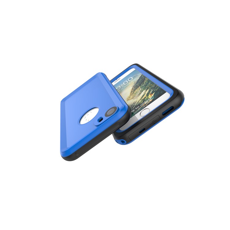 3-Meter Underwater Waterproof PC+TPU Shell for iPhone 7 with Responsive Buttons - Blue-3