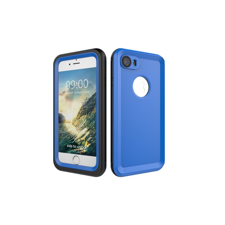 3-Meter Underwater Waterproof PC+TPU Shell for iPhone 7 with Responsive Buttons - Blue-4