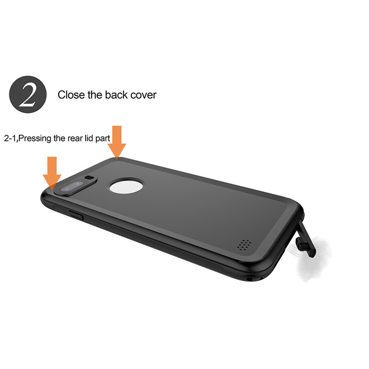 2M Underwater Waterproof Diving Shell for iPhone 7 Plus with Responsive Buttons - Black-12