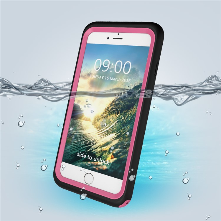 2M Underwater Waterproof Diving Phone Shell for iPhone 7 Plus with Responsive Buttons - Pink-1