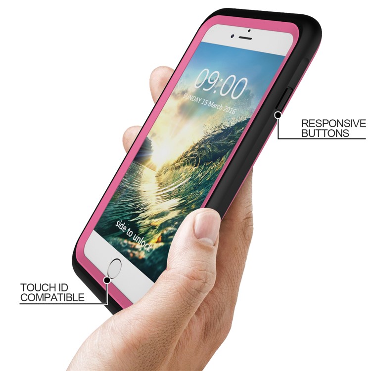 2M Underwater Waterproof Diving Phone Shell for iPhone 7 Plus with Responsive Buttons - Pink-2