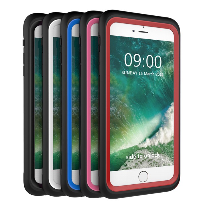 2M Underwater Waterproof Diving Phone Shell for iPhone 7 Plus with Responsive Buttons - Pink-7