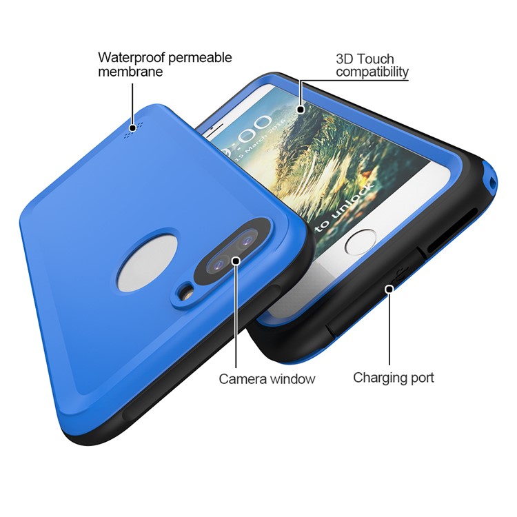 2M Underwater Waterproof Diving Cellphone Cover for iPhone 7 Plus with Responsive Buttons - Blue-4