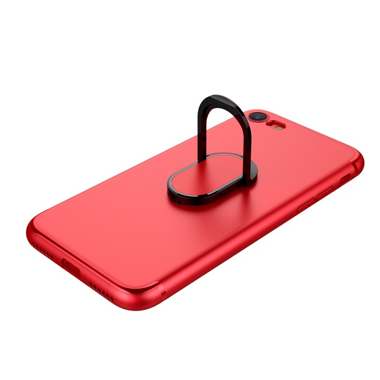 Magnetic Ring Holder Car Bracket TPU PC Hard Cover for iPhone 8 / iPhone 7 4.7 inch - Red-2