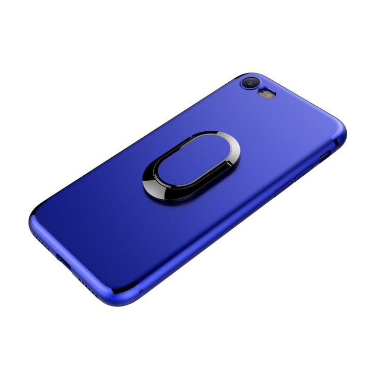 Magnetic Ring Holder Car Bracket TPU PC Hard Case for iPhone 8 / iPhone 7 4.7 inch - Blue-2