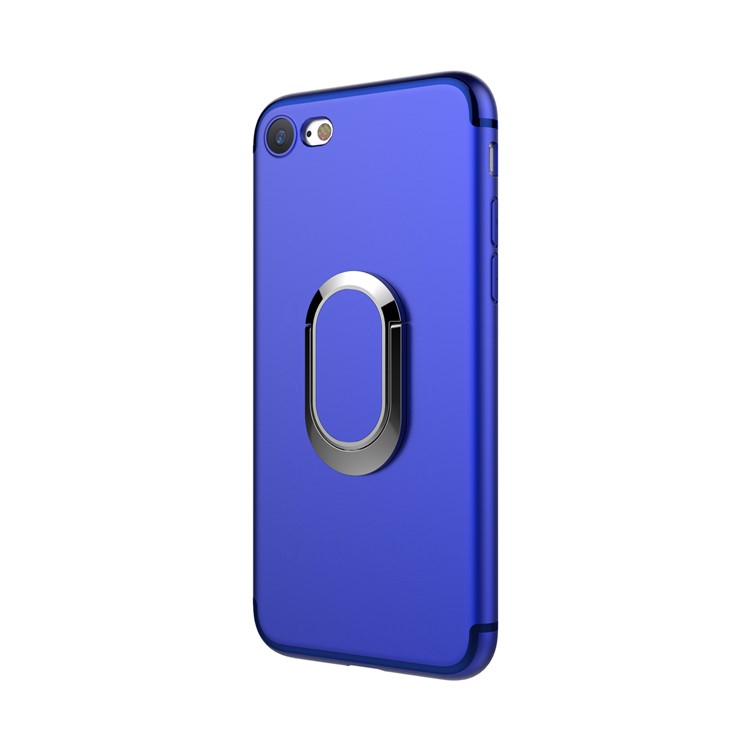 Magnetic Ring Holder Car Bracket TPU PC Hard Case for iPhone 8 / iPhone 7 4.7 inch - Blue-3