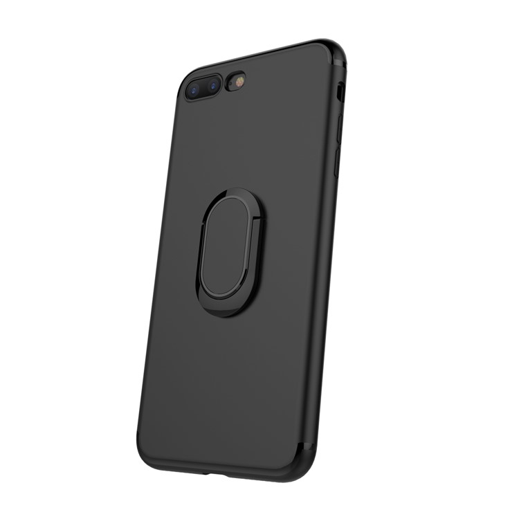Magnetic Ring Holder Soporte de coche TPU PC Hard Case para iPhone 8 Plus / 7 Plus 5.5 inch - Negro-5