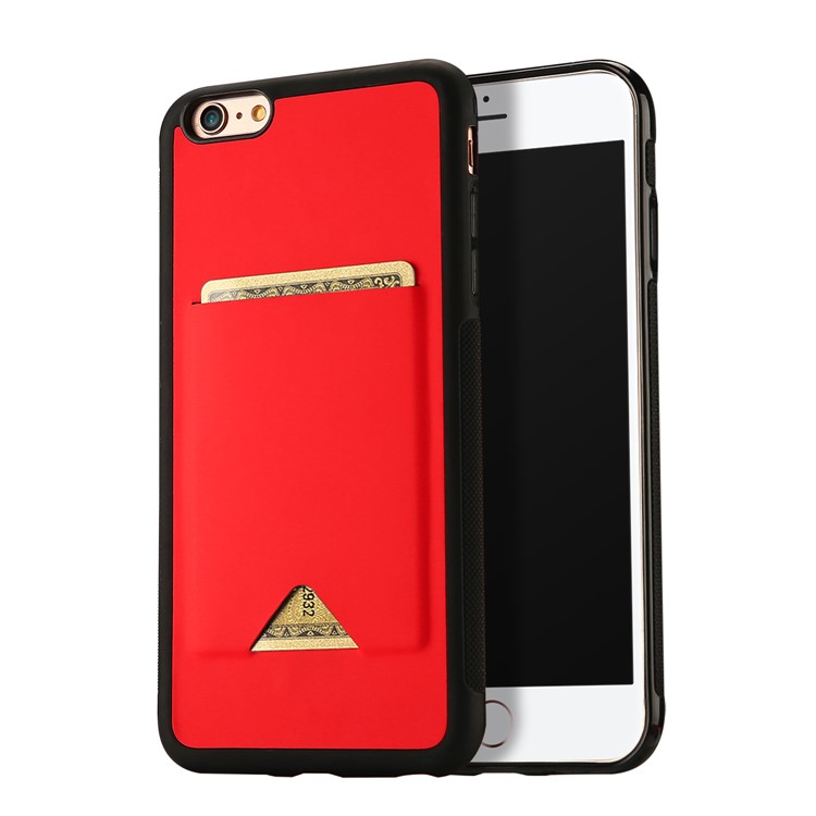 

DUX DUCIS Pocard Series PU Leather Skin TPU Case with Card Slot for iPhone 6s Plus / 6 Plus - Red, iPhone 6s Plus 5.5-inch