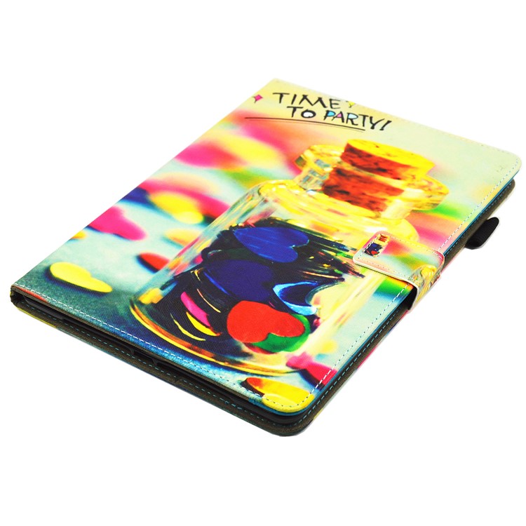 Pattern Printing Card Holders Stand Leather Smart Flip Case for iPad 9.7-inch (2017) - Time to Party-5