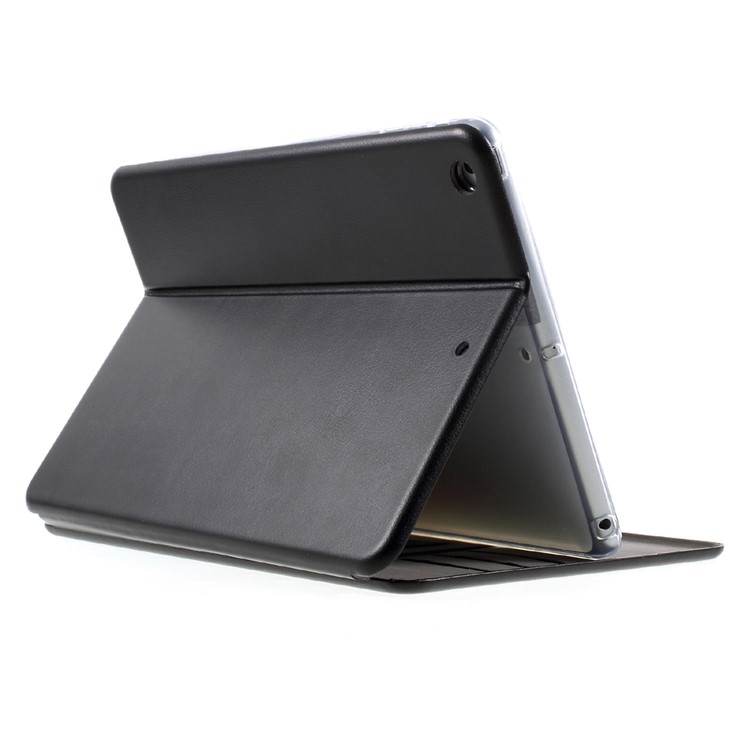 PU Leather Card Holder Stand Tablet Cover for iPad 9.7-inch (2017) - Black-6