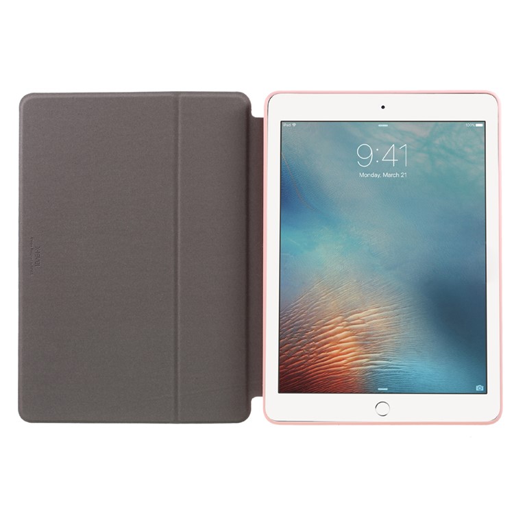 X-LEVEL Stand Leather Flip Case for iPad 9.7-inch (2017) - Rose Gold-8