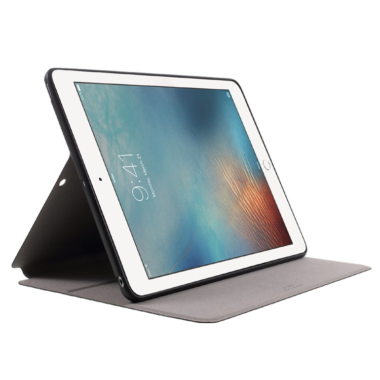 X-LEVEL for iPad 9.7 (2018) / 9.7 (2017) Stand Leather Protective Shell - Black-7