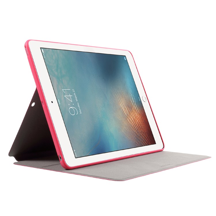 X-LEVEL Breathing Leather Tablet Case Stand for iPad 9.7-inch (2017) - Rose-5
