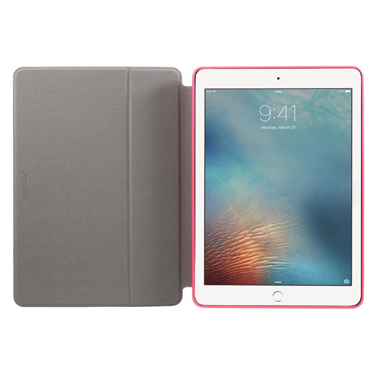 X-LEVEL Breathing Leather Tablet Case Stand for iPad 9.7-inch (2017) - Rose-9