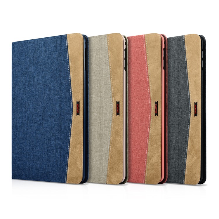 Cloth Texture PU Leather Stand Case for iPad Mini 4 - Grey-2