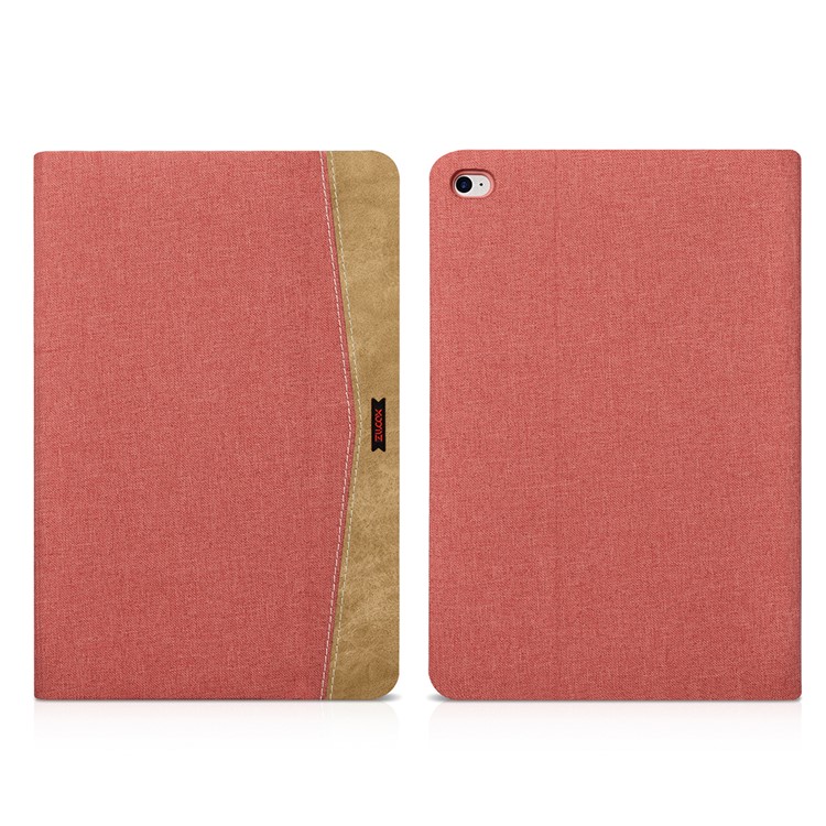 XOOMZ Cloth Texture PU Leather Protective Stand Shell for iPad Mini 4 - Red-2