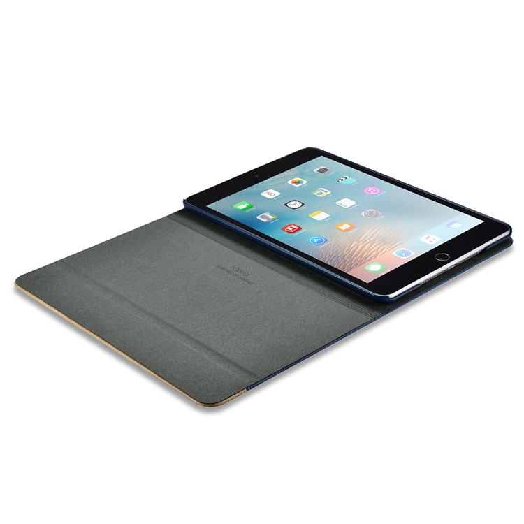 XOOMZ Cloth Texture PU capa de proteção de couro com suporte para iPad Mini 4 - azul-10
