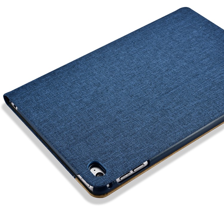 XOOMZ Cloth Texture PU capa de proteção de couro com suporte para iPad Mini 4 - azul-12