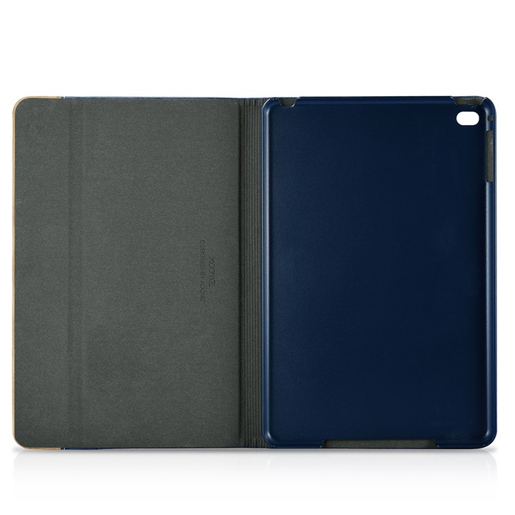 XOOMZ Cloth Texture PU capa de proteção de couro com suporte para iPad Mini 4 - azul-14