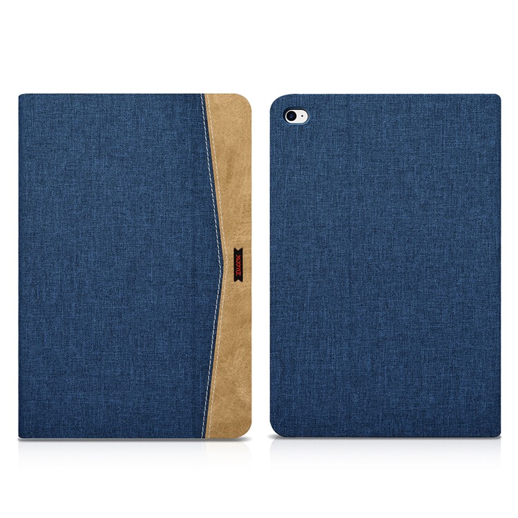 XOOMZ Cloth Texture PU capa de proteção de couro com suporte para iPad Mini 4 - azul-2