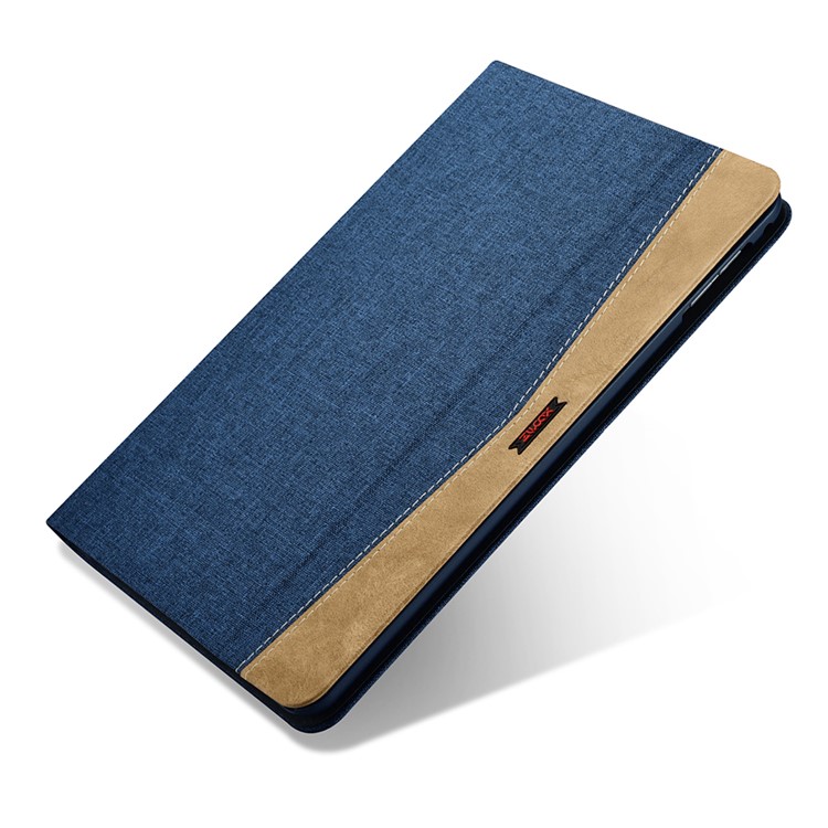 XOOMZ Cloth Texture PU capa de proteção de couro com suporte para iPad Mini 4 - azul-8