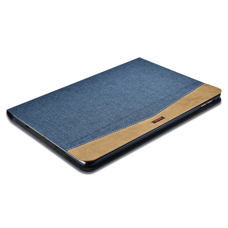XOOMZ Cloth Texture PU Leather Case Cover with Stand for iPad Air 2 - Blue-10
