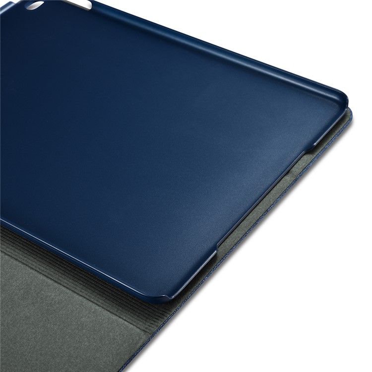 XOOMZ Cloth Texture PU Leather Case Cover with Stand for iPad Air 2 - Blue-14