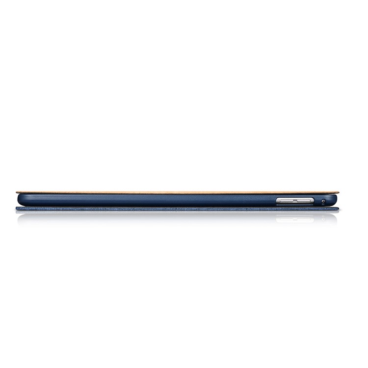 XOOMZ Cloth Texture PU Leather Case Cover with Stand for iPad Air 2 - Blue-6