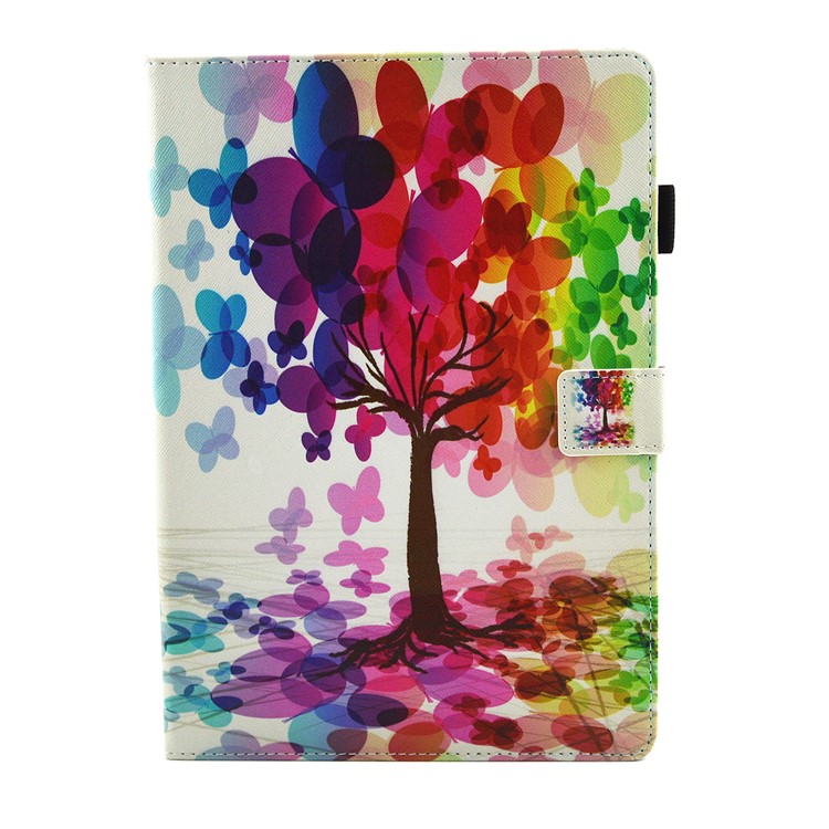 Pattern Printing PU Leather Card Holder Stand Case for iPad Pro 10.5-inch (2017) - Colorful Tree-2