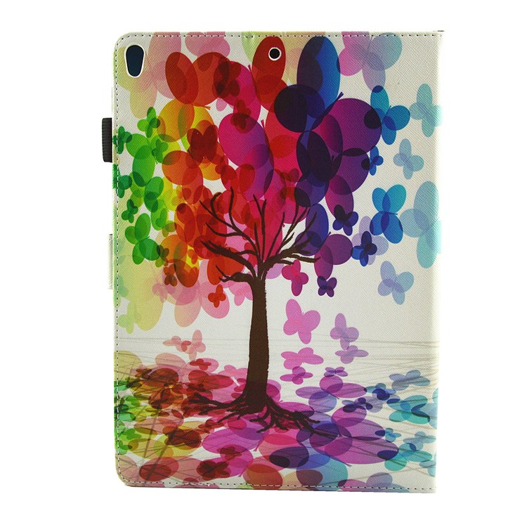 Pattern Printing PU Leather Card Holder Stand Case for iPad Pro 10.5-inch (2017) - Colorful Tree-3