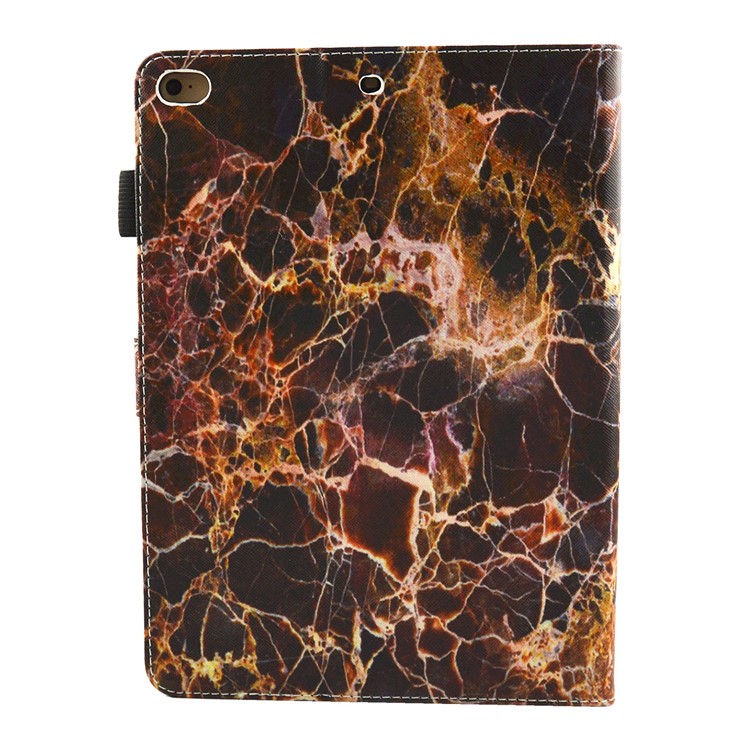 Marble Pattern Auto Wake Sleep Leather Card Holder Stand Case for iPad 9.7-inch (2017) - Brown-3