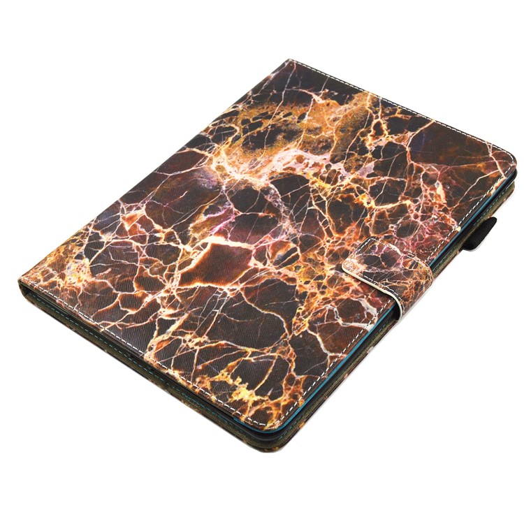 Marble Pattern Auto Wake Sleep Leather Card Holder Stand Case for iPad 9.7-inch (2017) - Brown-4